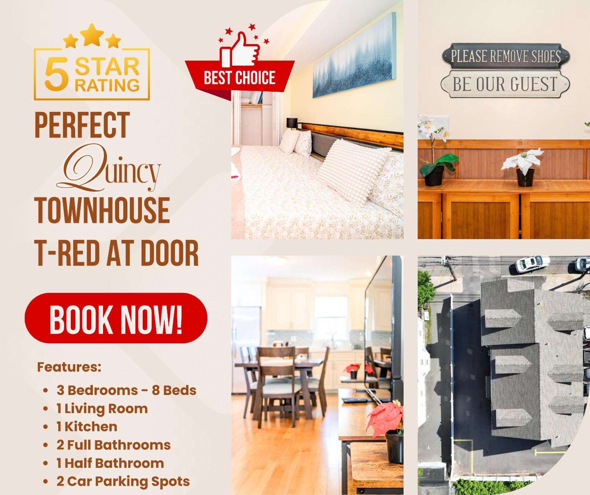 41 - 3Br Quincy - Lovely Townhouse Near Parish Екстериор снимка